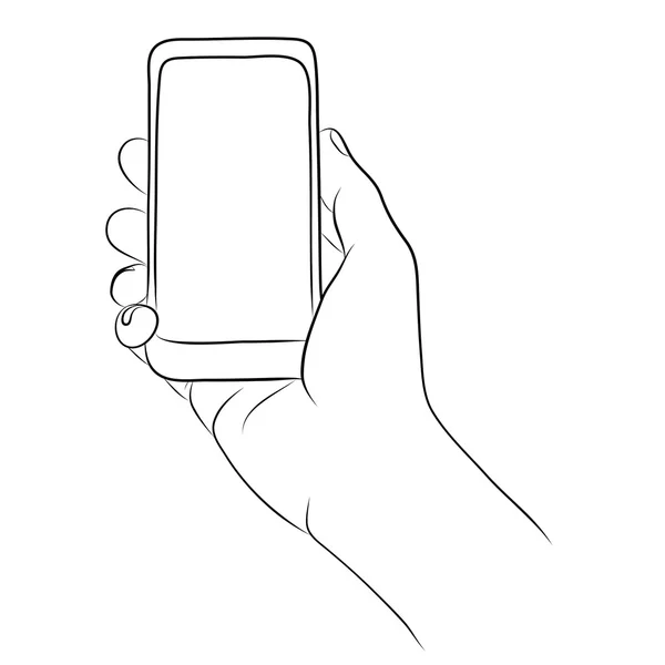 Рука тримає смартфон — стоковий вектор