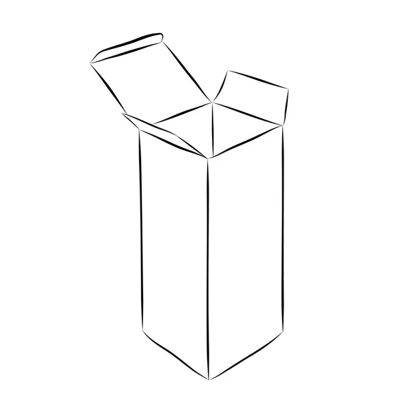 Zeichnung der Schachtel — Stockvektor