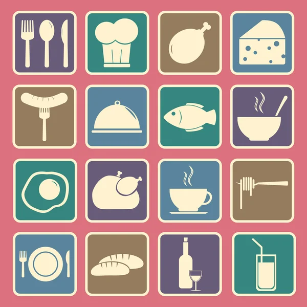 Food icons set — Stock Vector