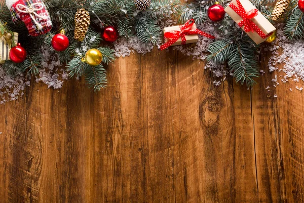 Χριστουγεννιάτικη Διακόσμηση Φόντο Χριστουγεννιάτικο Δέντρο Και Στολίδι Διακοπών — Φωτογραφία Αρχείου
