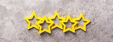 Müşteri Tecrübesi Konsepti, Memnuniyet İçin En İyi Mükemmel Hizmet Derecesi. Beş Yıldız.