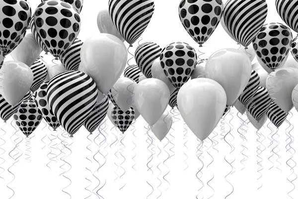 Black and white ballons — Stock Photo, Image