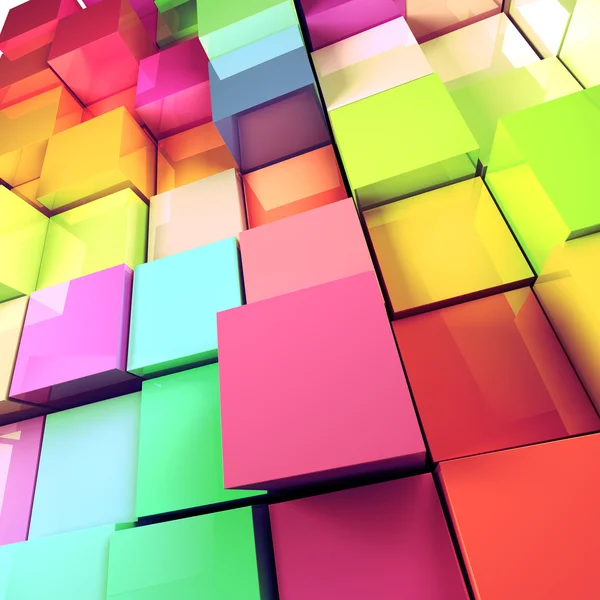 Cubos de color fondo — Foto de Stock