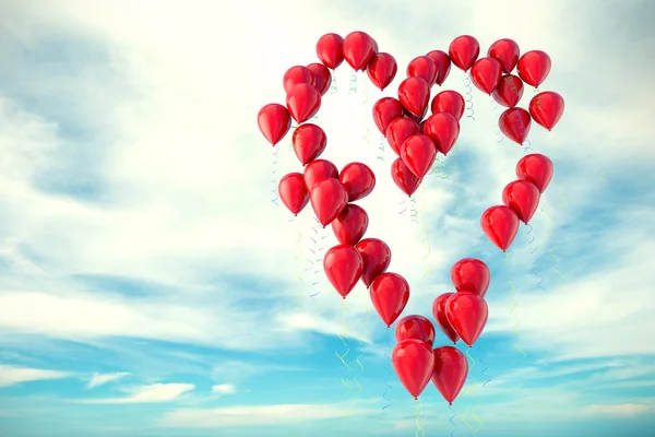 Ballonger hjärta form — Stockfoto
