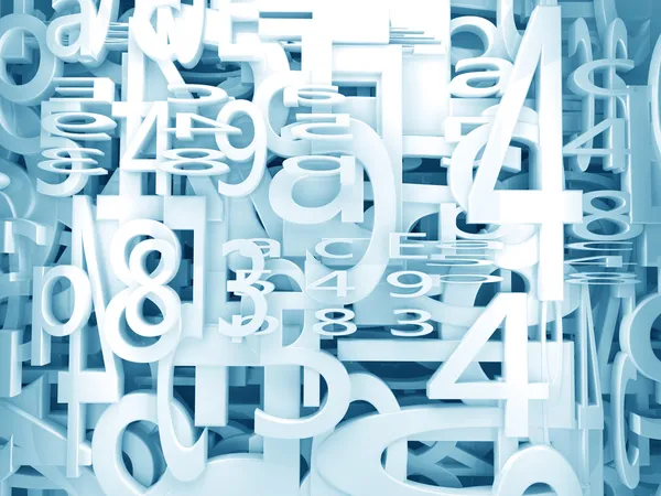 Numbers and letters — Stock Photo, Image