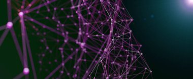 Teknoloji ve bilimin soyut arka planı. Bulut bilgisayarı ve Küresel dünya ağı ve telekomünikasyon