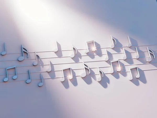 Diseño Fondo Musical Escritura Musical Ilustración Notas Musicales Signos Musicales —  Fotos de Stock
