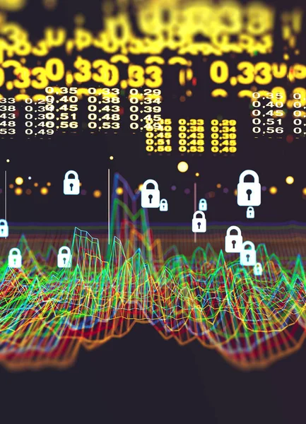 Estructura Datos Herramientas Información Para Empresas Red Seguridad Cibernética Análisis — Foto de Stock