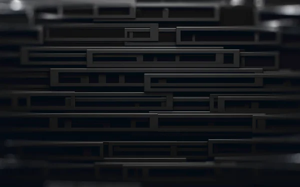 Абстрактный Черный Темный Фон Геометрической Стены Бриксов Сложная Архитектура Интерьера — стоковое фото