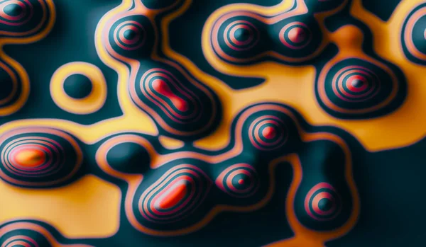 Абстрактная Трехмерная Иллюстрация Красочные Линии Абстрактные Формы Дизайна — стоковое фото