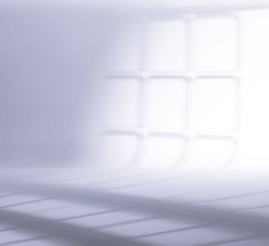 Yumuşak arka planda ağaç dallarının gölgelerinin ve bahçe bitkilerinin minimalist arkaplanı. Gölgeler arkaplan 3D illüstrasyon