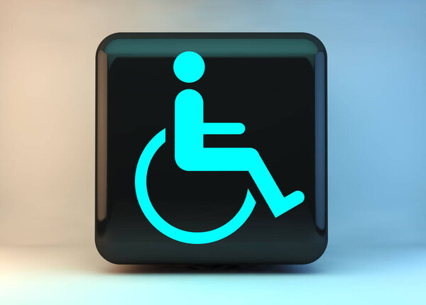Доступ к веб-сайтам и интернет-технологиям, применяемым для людей с ограниченными возможностями .handicap или инвалидной коляски символика.
