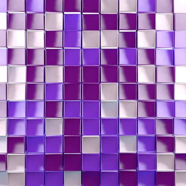 3D用正方形和立方体说明抽象纹理 粉红调立方体背景的抽象图像 — 图库照片