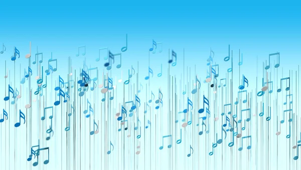 Illustratie Van Muzikale Noten Muzikale Tekenen Van Abstracte Muziekveld Zangen — Stockfoto