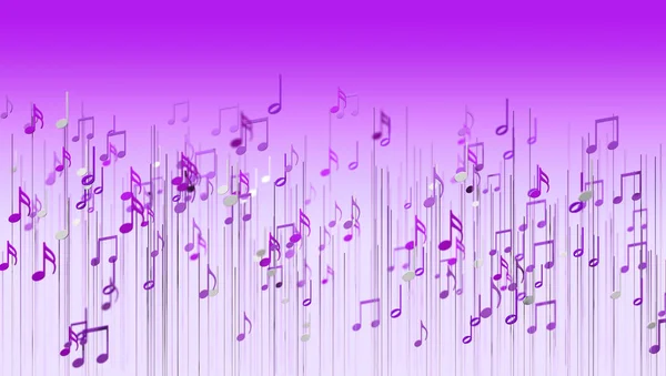 Illustratie Van Muzikale Noten Muzikale Tekenen Van Abstracte Muziekveld Zangen — Stockfoto