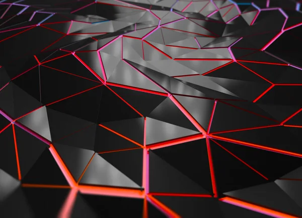 Low Poly Background Red Toned Black Low Polygonal Background Red — Stock Photo, Image