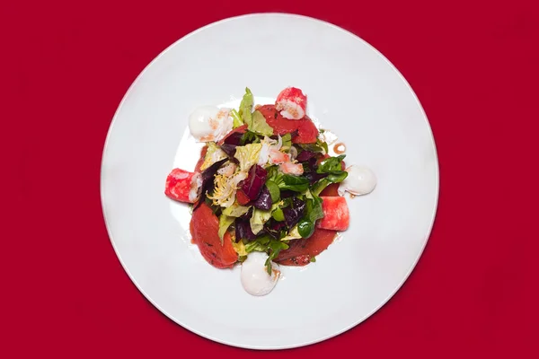 Shrimp and crab salad — Stock Photo, Image