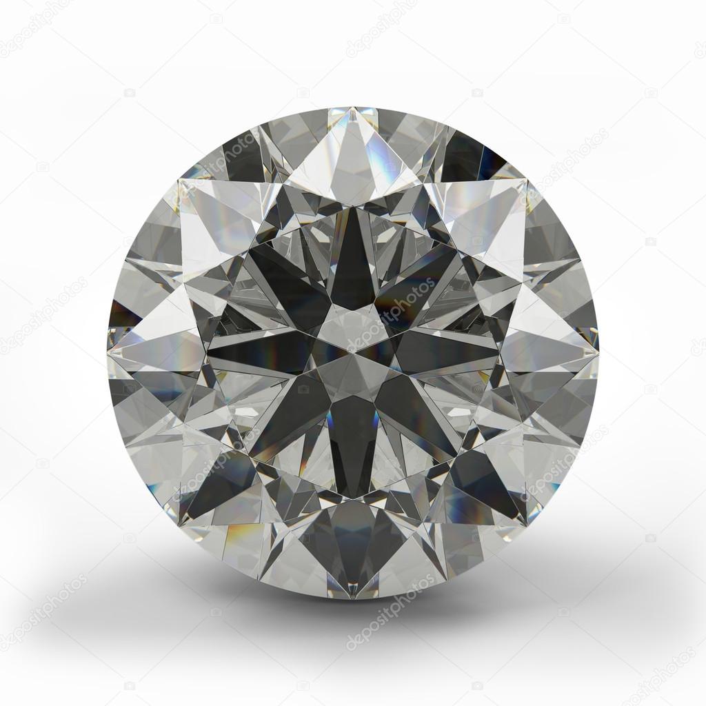 Top view of round diamond.