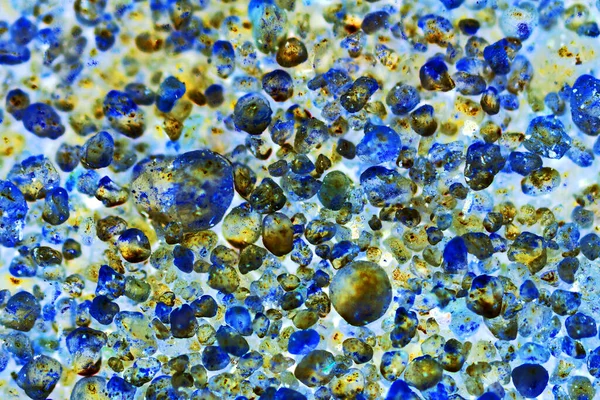 Fine Multi Colored River Sand Microscope — стоковое фото