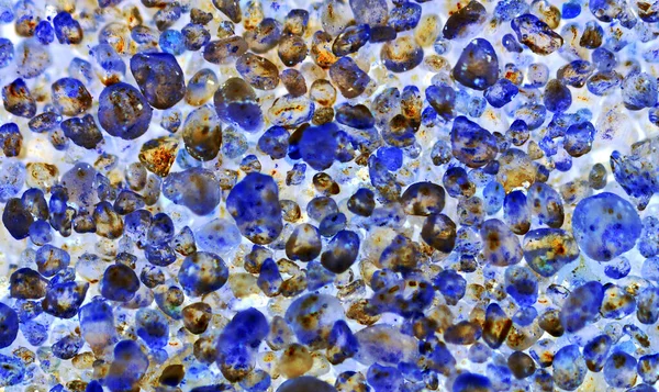 Fine Multi Colored River Sand Microscope — Zdjęcie stockowe