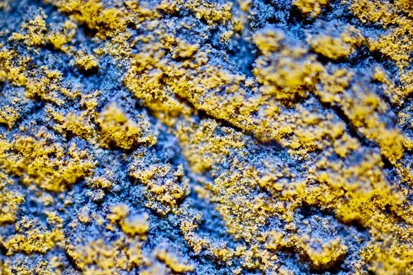 Close Microscope Blue Yellow Texture — Fotografia de Stock