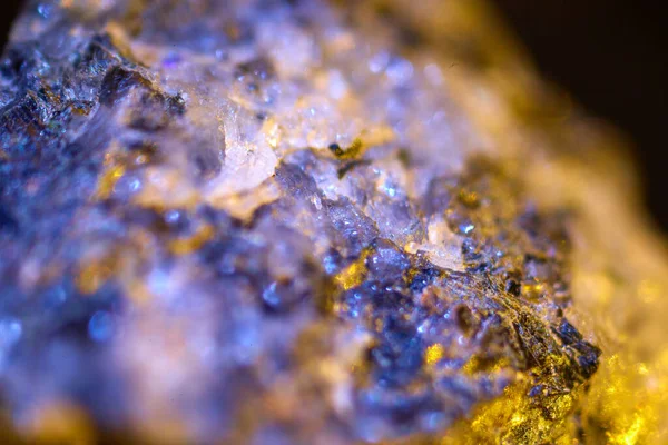 stone ore under the microscope colored stone
