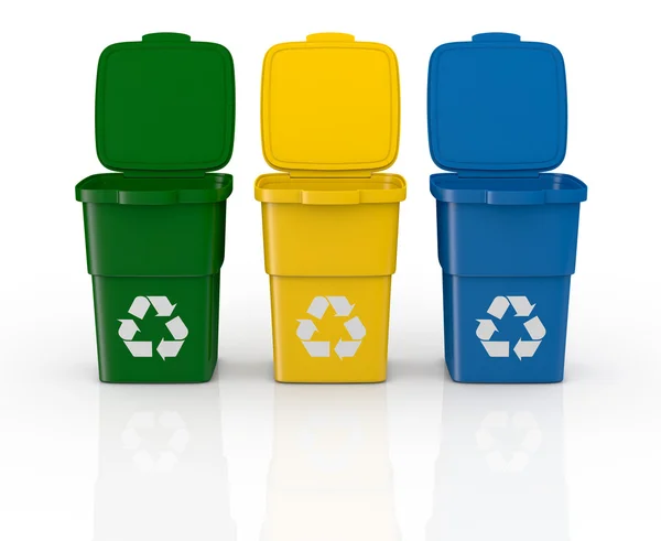 Recycling bins — Stock Photo, Image