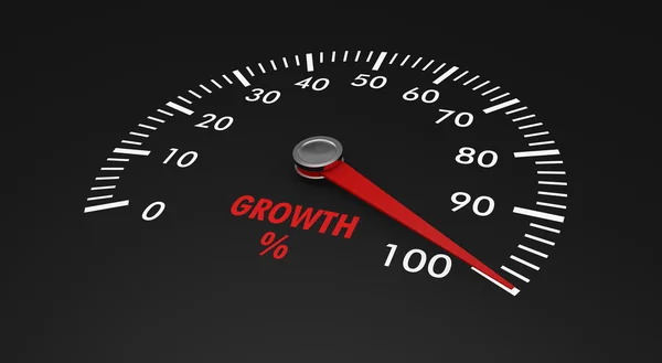 Speedometer - growth level — Stock Photo, Image