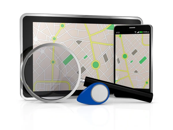 Aplikace GPS — Stock fotografie