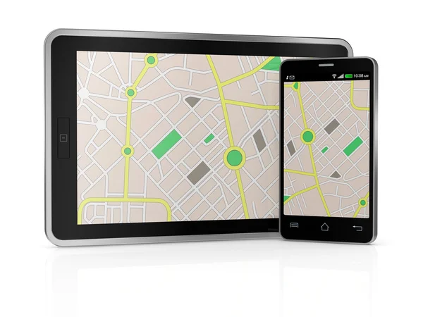 Applicazione gps — Foto Stock