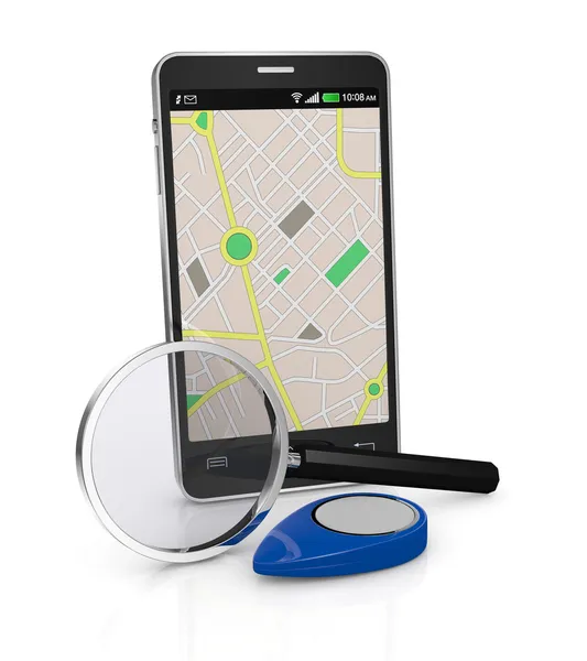 Applicazione gps — Foto Stock