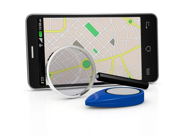 Applicazione gps — Foto Stock