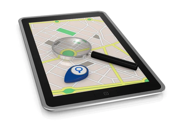 Aplikace GPS — Stock fotografie