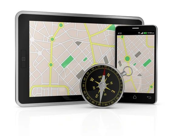 Applicazione gps — Foto Stock