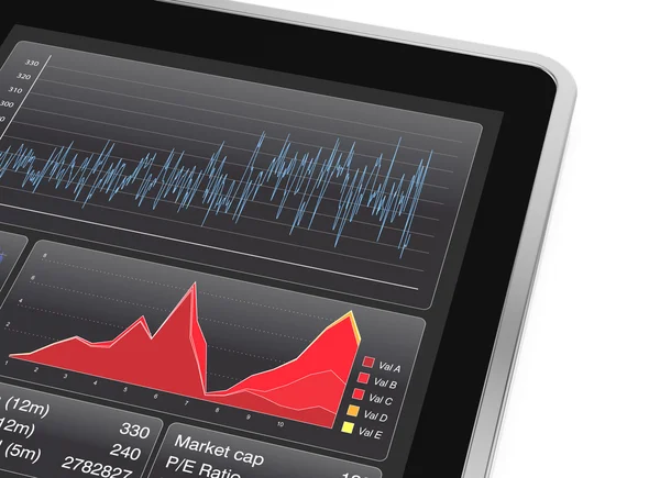 Mercado de valores y tecnología, concepto — Foto de Stock