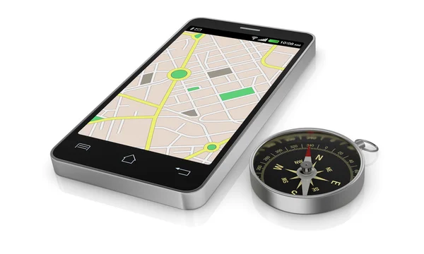 Aplikace GPS — Stock fotografie