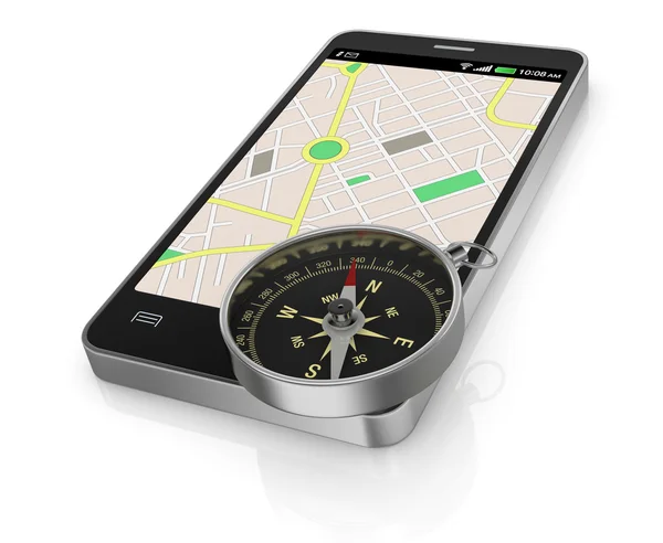 GPS-toepassing — Stockfoto