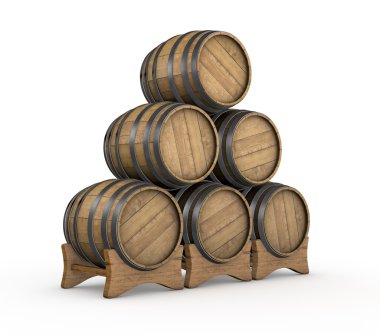 wooden barrels clipart