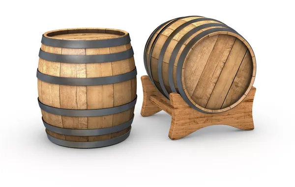 Wooden barrels — Stock Photo, Image