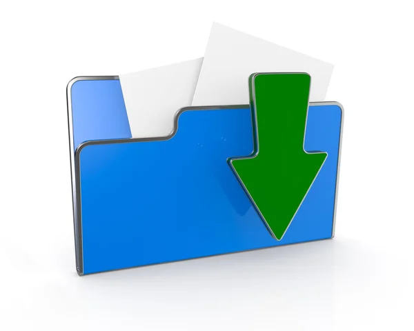 Folder icon, data transfer — Stock Photo, Image