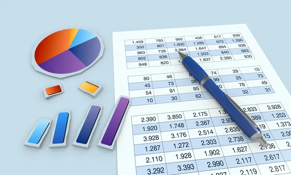 Finansiella diagram — Stockfoto