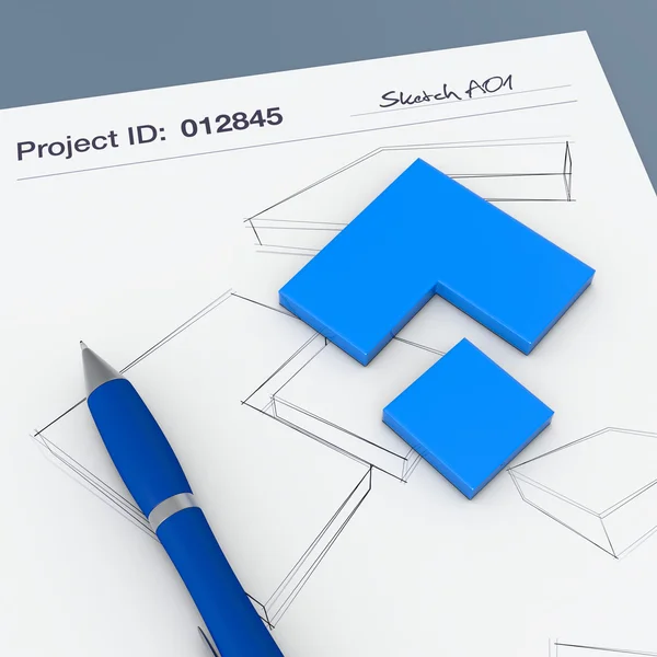 Project sketch — Stock Photo, Image