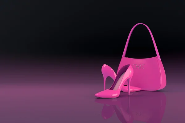 Kvinnors skor och väska — Stockfoto