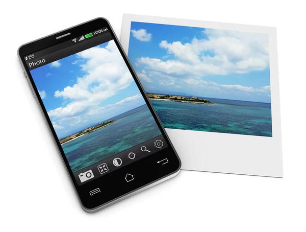 Мобільний додаток для редагування фотографій — стокове фото