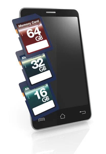 Speicherkarte für mobile Geräte — Stockfoto