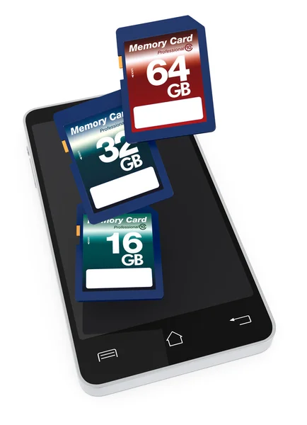 Minneskort för mobila enheter — Stockfoto