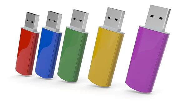 Klucze USB — Zdjęcie stockowe