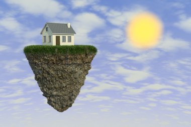 house on a rock clipart