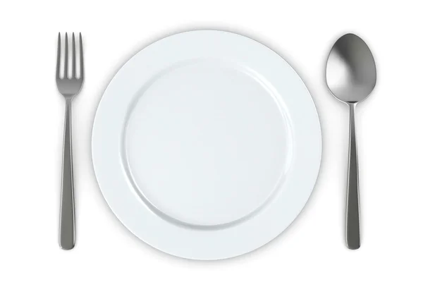 Plate and cutlery — Stock Photo, Image