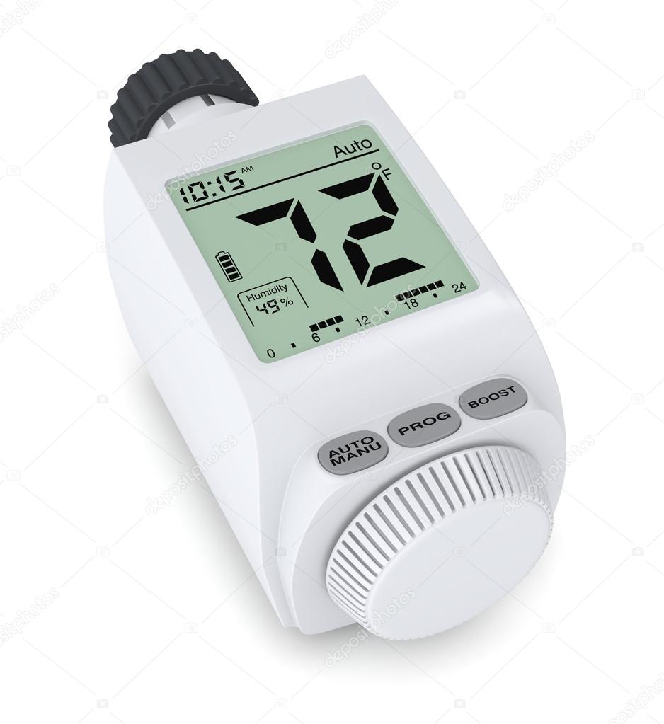 Digital radiator thermostatic valve Stock Photo by ©lucadp 39523331